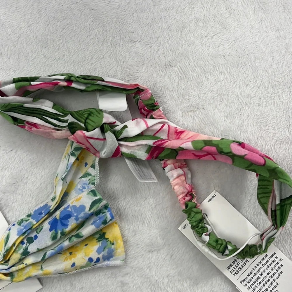 NWT Janie & Jack Floral Baby/Toddler Headbands &‎ Bow 